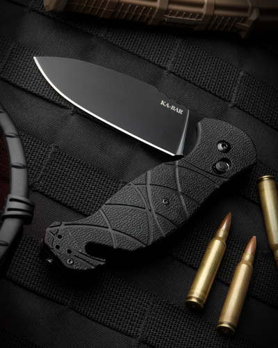 Ka-Bar - Zavírací záchranářský nůž Coytu Folder 3,5" - AUS 8A - Černá - 3085