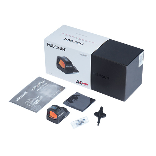 Holosun - HS407C X2 Micro Red Dot - Solární panel - 2 MOA - Černá - HS407C X2