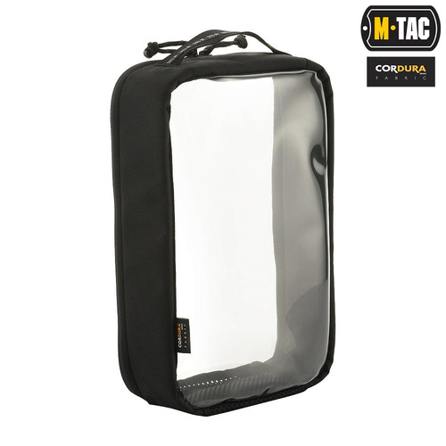 M-Tac - Malý průhledný organizér Elite - 22 x 14 cm - černý - 10147002-S