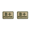 Helikon - PVC nášivka - Krevní skupina - B+ POS - Khaki - 2 ks