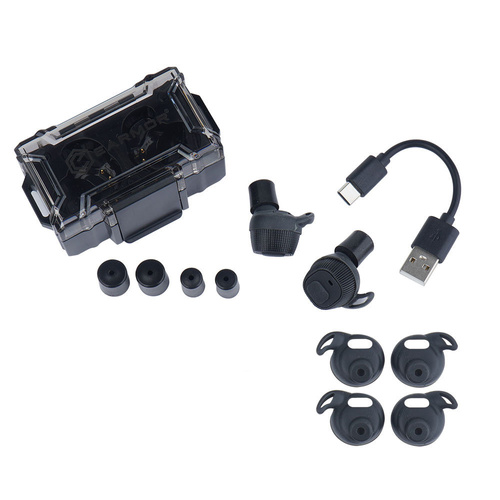 Earmor - Elektronické špunty do uší M20 - černé - M20-BK