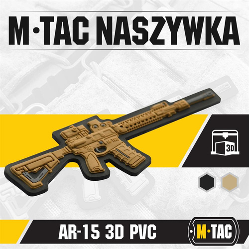 M-Tac - nášivka AR-15 - PVC 3D - Coyote - 51112005