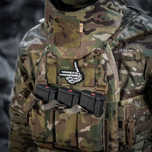 M-Tac - Nášivka s motivem kostlivce - výšivka - 500D Cordura - černá - 51375002