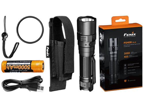 Fenix - LED svítilna - 3000 lumenů - 5000 mAh - černá - PD40R V2.0