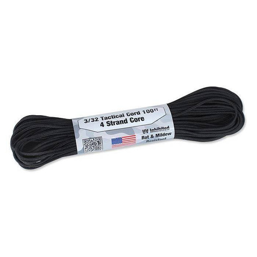 Atwood Rope MFG - taktická šňůra 3/32 - 2,2 mm - černá - 100 stop