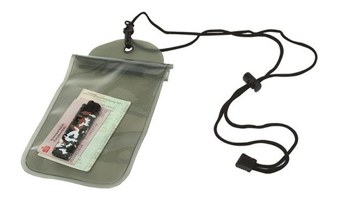 Mil-Tec - Vodotěsná peněženka na krk - 140 x 230 mm - OD Green - 15823101