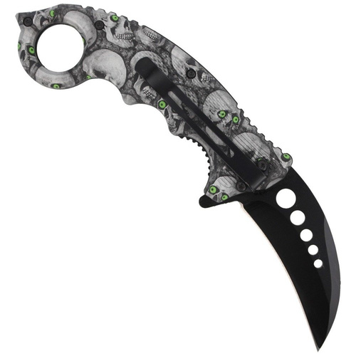 Herbertz Solingen - Zavírací nůž Karambit Skulls Design - AISI 420 - 572413