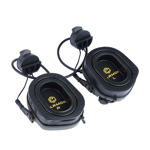 Earmor - Komunikační náhlavní souprava M32H PLUS pro přilby - držák ARC - zelená - M32H-FG/ARC (PLUS)