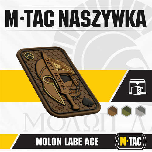 M-Tac - Morální nášivka - Molon Labe Ace Jacquard - Coyote / PVC - 51127005