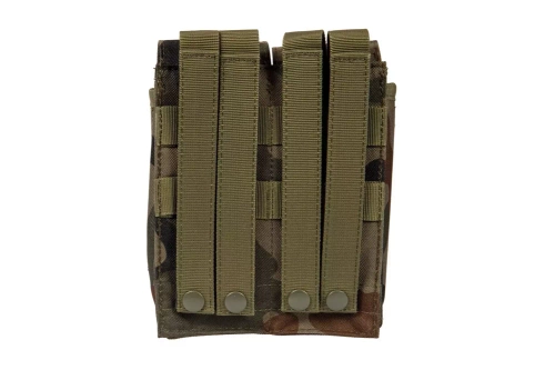 GFC Tactical - Dvojité pouzdro na zásobníky typu AK / AR - MOLLE - Nylon - vz. 93 PL Woodland - GFT-19-016371