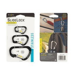 Nite Ize - Sada karabin SlideLock #2, #3, #4 - černá - CSLC-01-R6