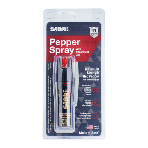 Sabre Red - Kapesní pepřový sprej s klipem - proudový - 22 ml - P-22-OC