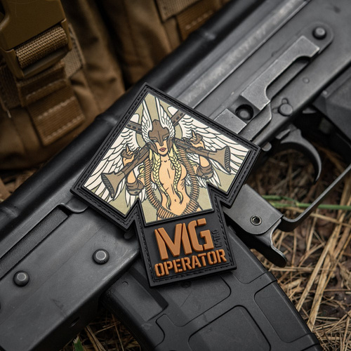 M-Tac - nášivka MG Operator - PVC - s potiskem - hnědá - 51348108