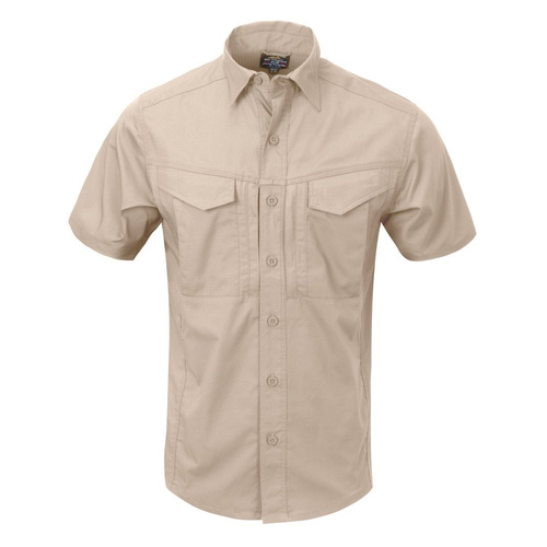 Helikon - Košile Defender Mk2 - krátký rukáv - PolyCo Ripstop - Khaki - KO-DS2-PR-13