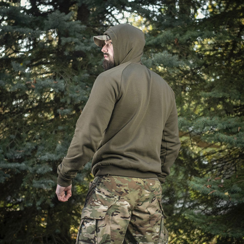 M-Tac - Bavlněná taktická mikina s kapucí Raglan Hard - Dark Olive - 51388048