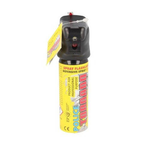 ESP - Pepřový sprej Policejní tornádo s LED svítilnou - proudový - 63 ml - SFL-01-63