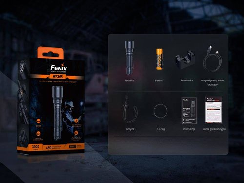 Fenix - Svítilna LED WF26R s baterií 5000 mAh - 3000 lm - černá - WF26R