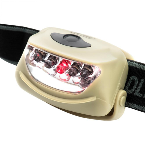 M-Tac - 4+1 LED svítilna s hlavou - Khaki - MTC-HL-022