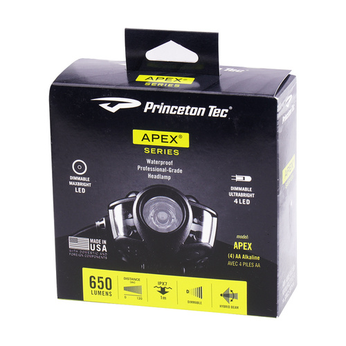 Princeton Tec - Čelovka Apex® - 650 lm - černá - APX21-BK/DK
