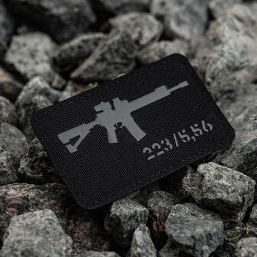 M-Tac - laserem řezaná nášivka AR-15 223/5.56 - černá/šedá - 51111211