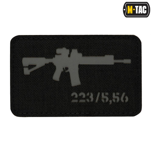 M-Tac - laserem řezaná nášivka AR-15 223/5.56 - černá/šedá - 51111211