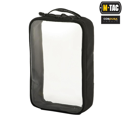M-Tac - Malý průhledný organizér Elite - 22 x 14 cm - černý - 10147002-S