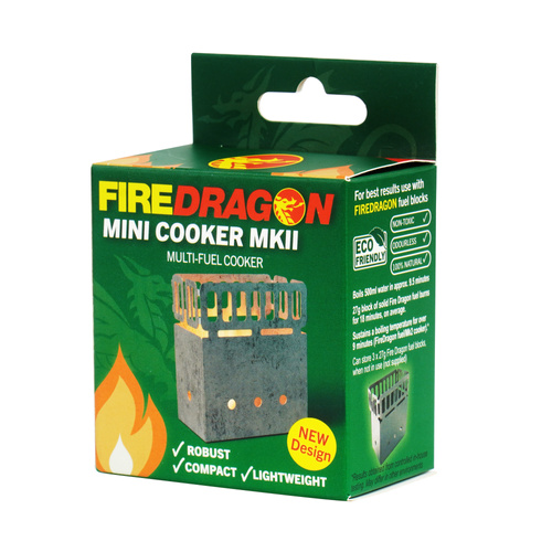 BCB - Kempinkový vařič FireDragon Mini Cooker MkII - Nerezová ocel - CN375