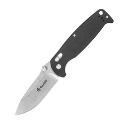Ganzo - Zavírací nůž G7412 EDC s píšťalkou - G-Lock - černý - G7412-BK-WS