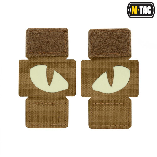 M-Tac - Laserem řezané nášivky Tiger Eyes - pár - Coyote - 51140005