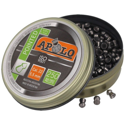Apolo - Kuličky do vzduchovky se špičkou Extra Heavy - .22 / 5,52 mm - 250 ks - E19601-2