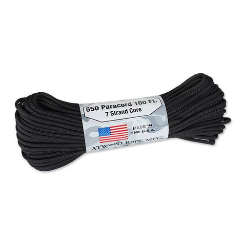 Atwood Rope MFG - Paracord 550-7 - 4 mm - černý - 100 stop