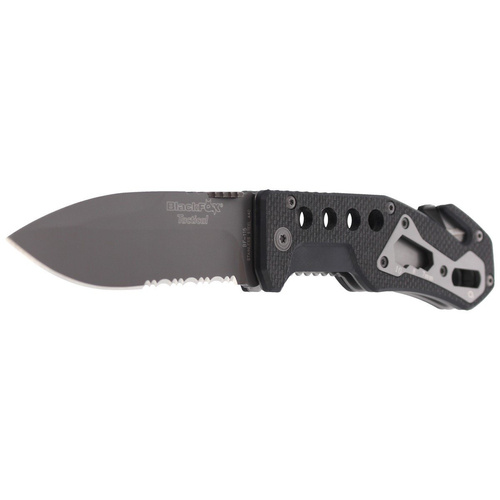 FOX - Nůž BlackFox Drop Point Rescue Folder- Black - BF-115