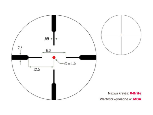 Vortex Optics - Crossfire II 1-4x24 - 30 mm - V-Brite - Druhá ohnisková rovina - CF2-31037