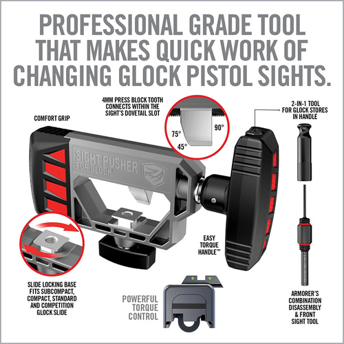 Real Avid - Posuvník mířidel pro Glock - AVGLOCKSP