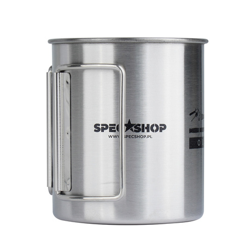 SpecShop.pl - Ocelový hrnek - 450 ml - stříbrný