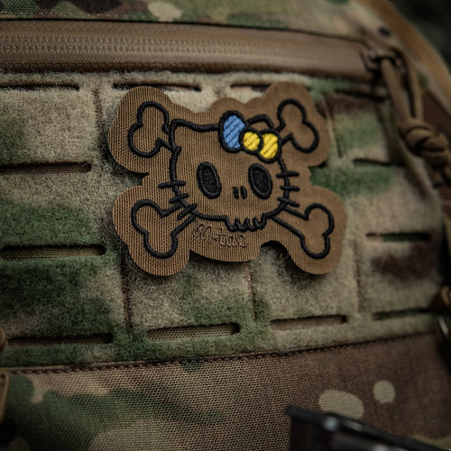 M-Tac - Kitty Contour Patch - výšivka - žlutá a modrá mašle - Coyote - 51386205