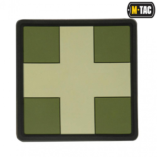 M-Tac - Medic Cross Square 3D PVC nášivka - olivová - 51124001