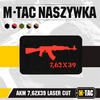 M-Tac - Laserem řezaná nášivka AKM 7.62x39 - černá/červená - 51110233