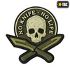 M-Tac - No Knife - No Life 3D PVC náplast - Olive - 51128001