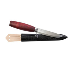 Morakniv - Lovecký nůž Classic No 2F Finger Guard - Uhlíková ocel - Červený - NZ-CN2-CS-25