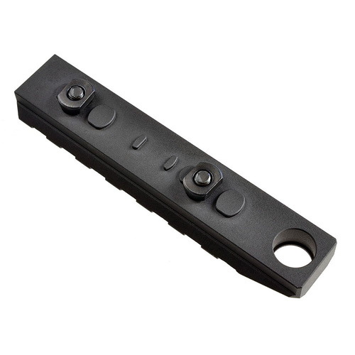 Strike Industries - LINK KeyMod / M-LOK Rail - 7 slotů + QD - černá - LINK-RS-7-QD