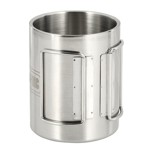 M-Tac - Termohrnek se skládací rukojetí - 450 ml - ocel - stříbrný - CL1C-M83