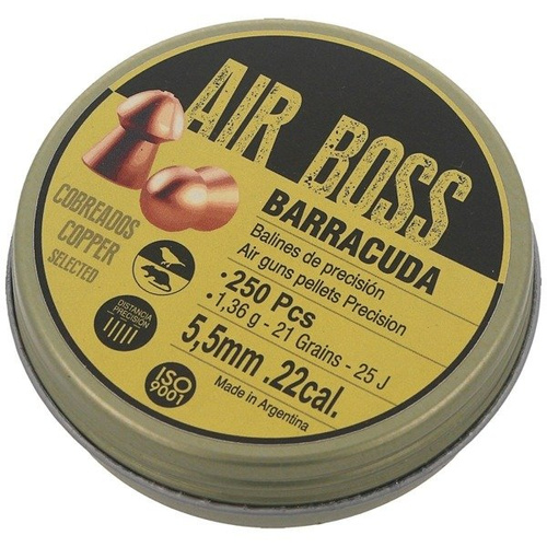 Apolo - Air Boss Barracuda Copper Airgun Pellets - .22 / 5,5 mm - 250 ks - E 30001.G2