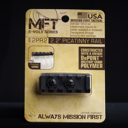 MFT - Picatinny Rail - EvolV - Pro kryty M4 / AR-15 - 5 slotů - Polymer - Černá - E2PR2