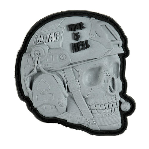 M-Tac - Nášivka War is Hell 3D PVC - Morale Patch - Grey - 51328011 