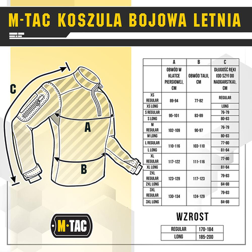 M-Tac - Lehká bojová košile - černá - 20473002