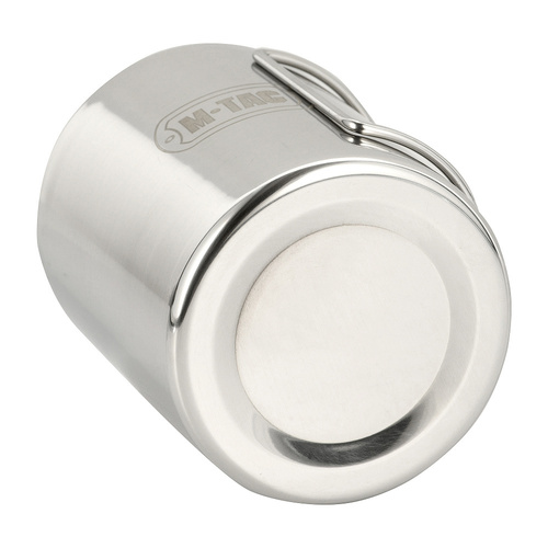 M-Tac - Termohrnek se skládací rukojetí - 450 ml - ocel - stříbrný - CL1C-M83