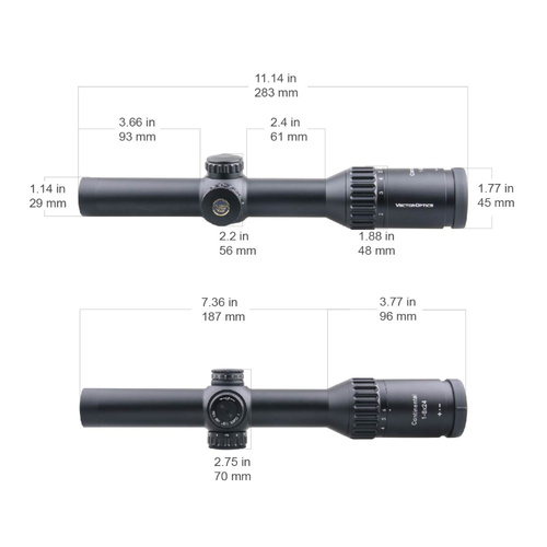 Vector Optics - Puškohled Continental 1-6x24 - SFP - x6 - G4 Fibre - Černá - SCOC-48