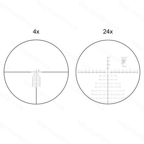 Vector Optics - Puškohled Continental x6 4-24 FFP - 56 mm - černý - SCFF-40