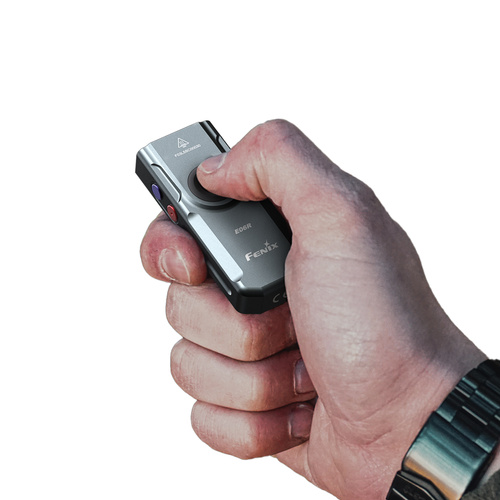 Fenix - Svítilna na klíče E06R - 700 lm - UV/laser - USB-C - Magnet - Šedá - E06R.12111